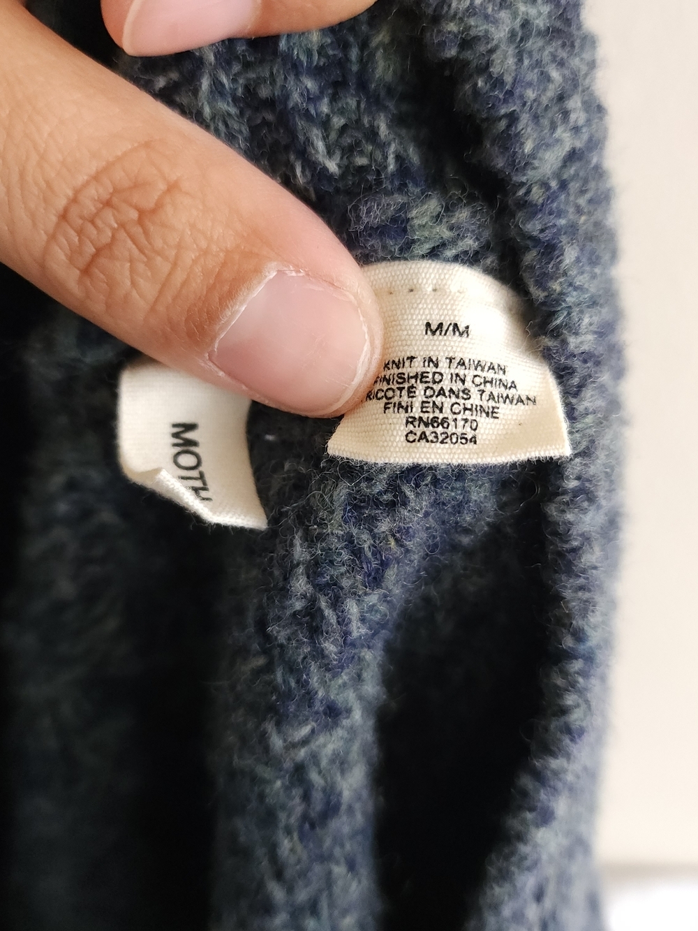 Moth Cable Knit Skater Skirt in Navy - Picture 4 of 5